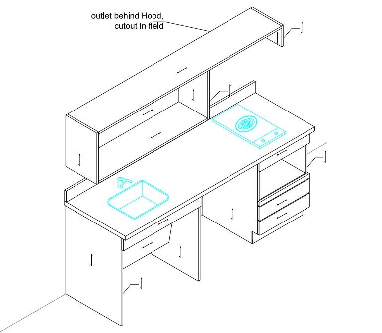 ADA Kitchen Cabinet